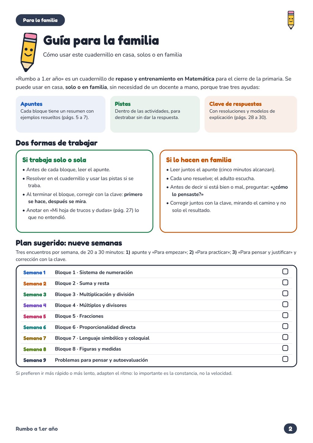 Rumbo a 1.er año: Matemática para hacer en casa + Juegos de regalo