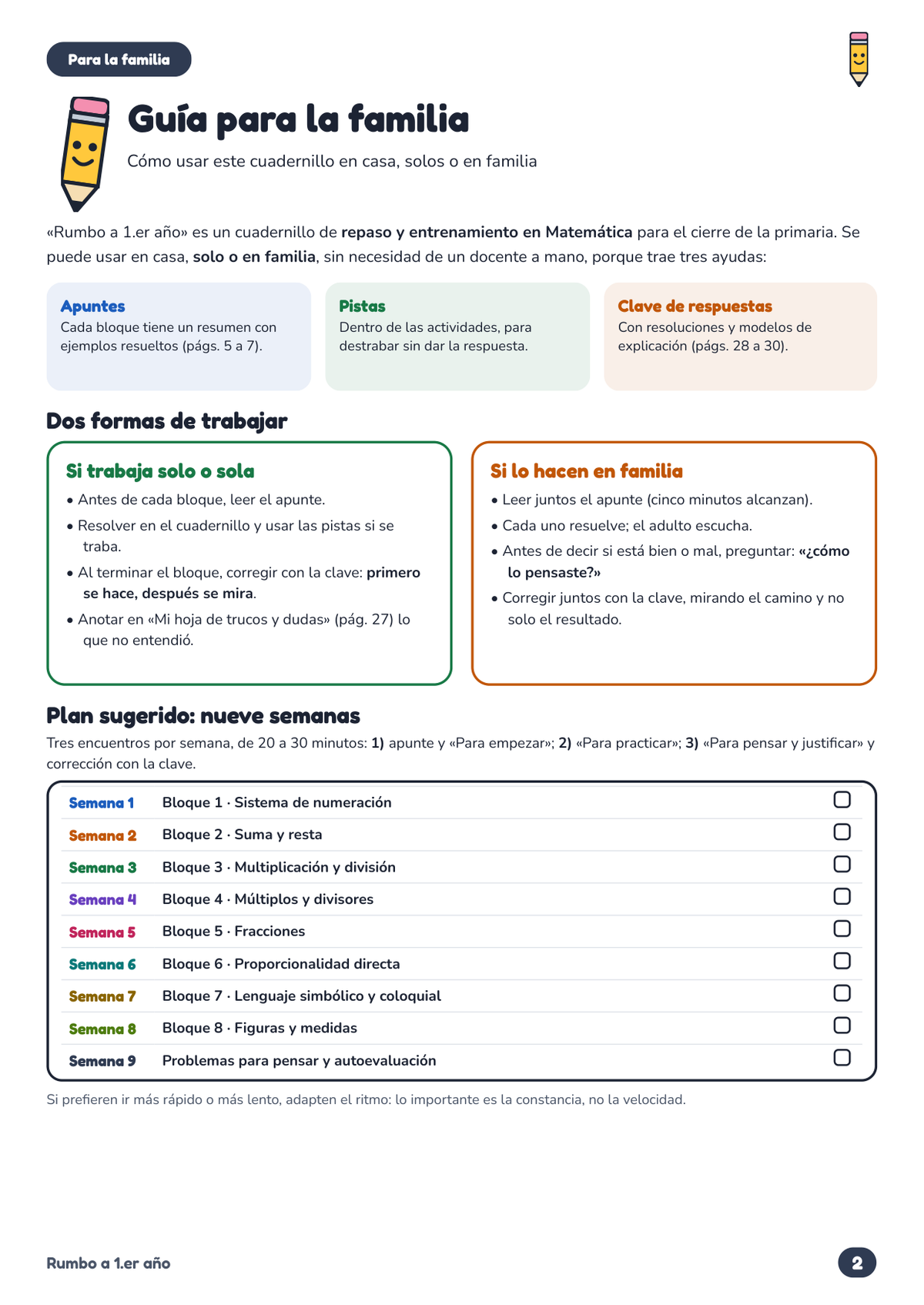 Rumbo a 1.er año: Matemática para hacer en casa + Juegos de regalo