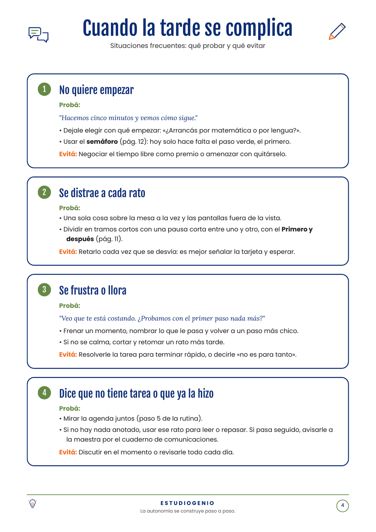 Tardes en calma: rutina visual imprimible para la tarea y la merienda (7 a 10 años)