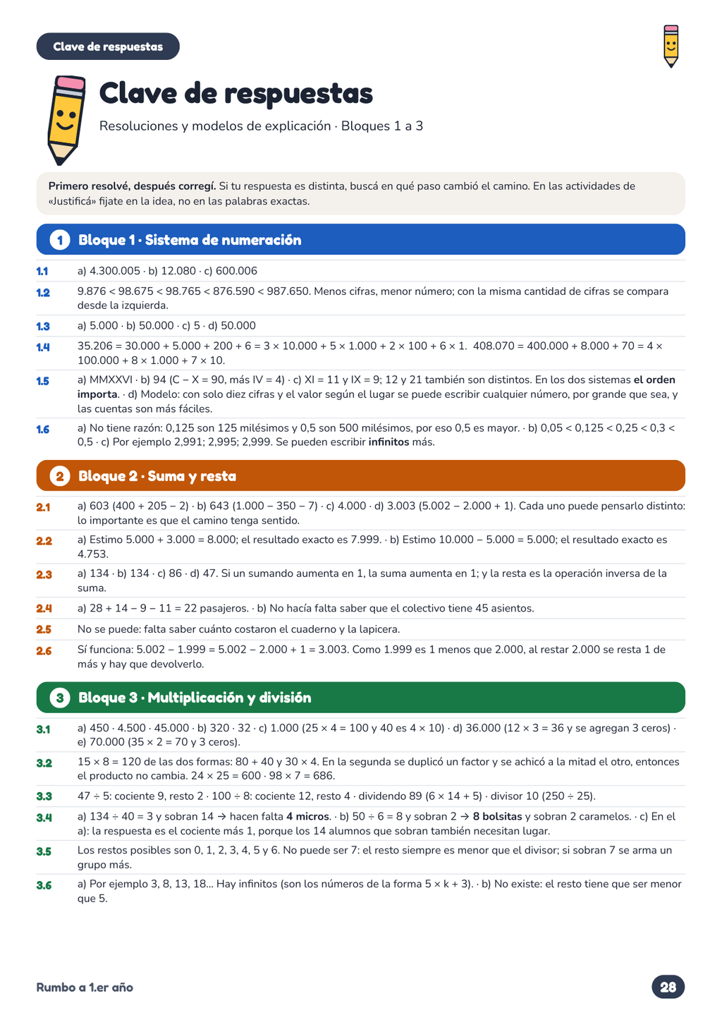 Rumbo a 1.er año: Matemática para hacer en casa + Juegos de regalo