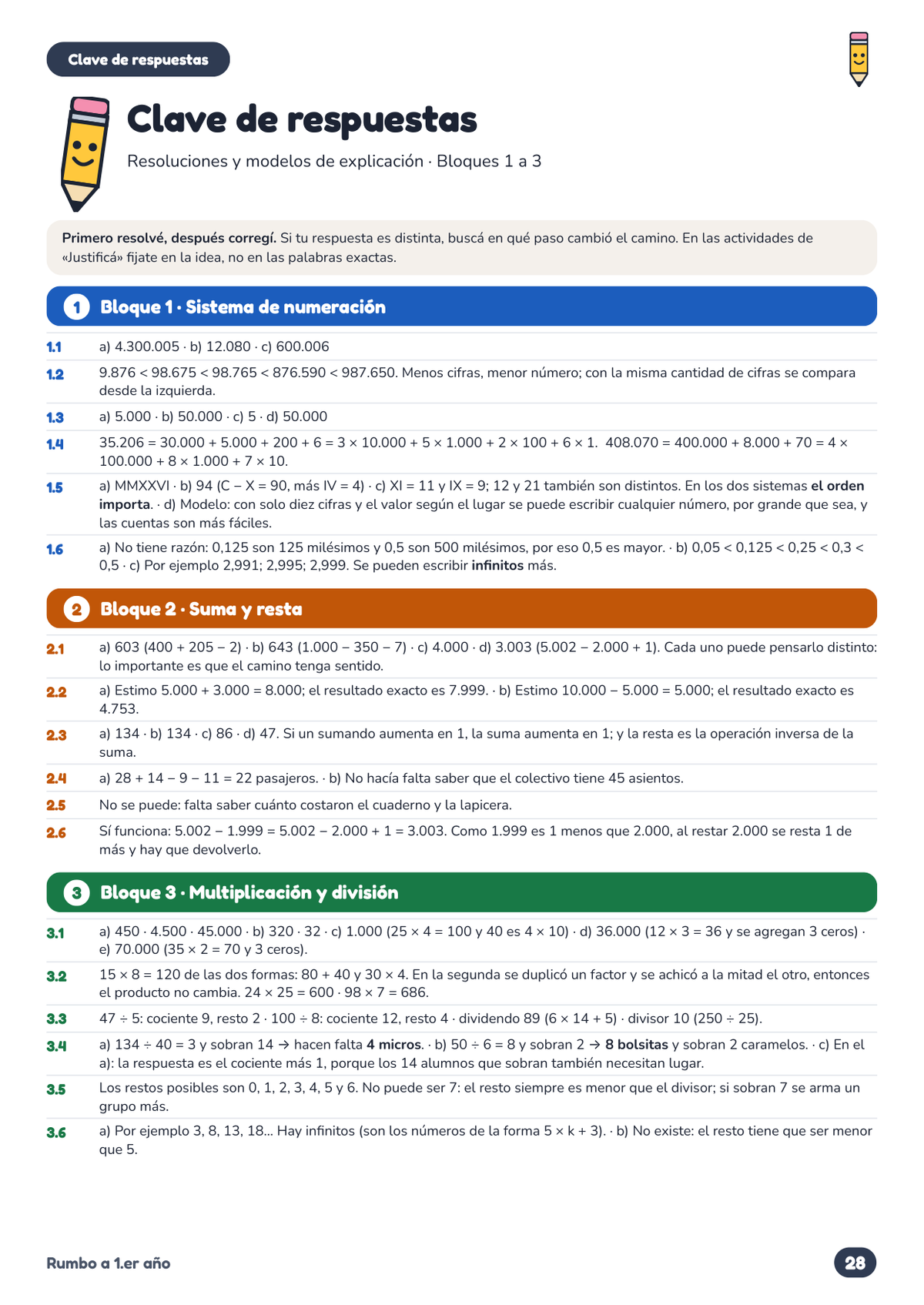Rumbo a 1.er año: Matemática para hacer en casa + Juegos de regalo