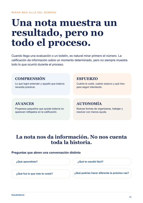 Las notas del boletín: guía gratuita para acompañar sin presionar